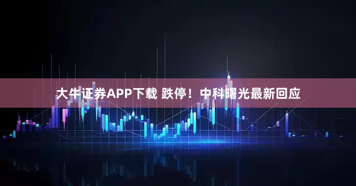 大牛证券APP下载 跌停！中科曙光最新回应